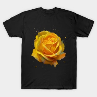 Yellow Rose Splash Art T-Shirt